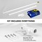 G128 - 6 Feet Tangle Free Spinning Flagpole (White) Wisconsin Double Sided Brass Grommets Embroidered 3x5 ft (Flag Included) Aluminum Flag Pole